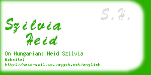 szilvia heid business card